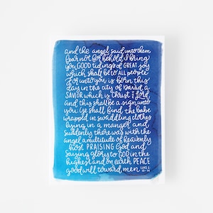 Set von 6 Weihnachtskarten - Box-Set - Christliche Weihnachtskarten - Religiöse Weihnachtskarten - Handbeschriftete Karten - Schrift