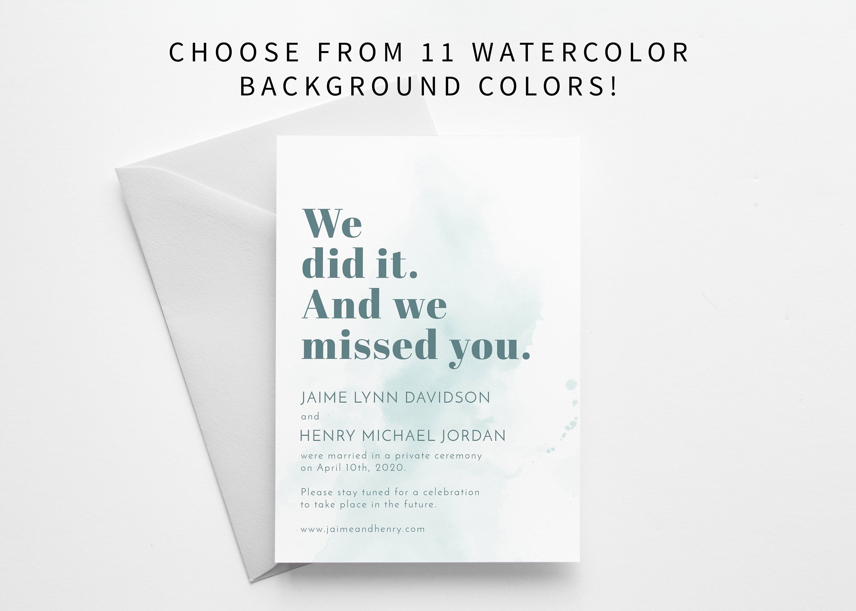 Wedding Cancellation Elopement Announcement Private Etsy