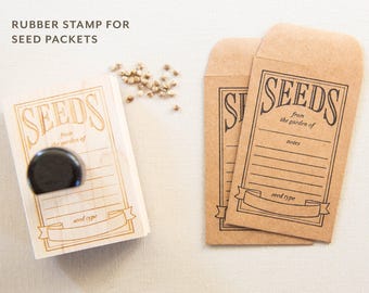Seed Packet Rubber Stamp - Gardening & Homesteading