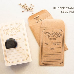 Seed Packet Stamp - Rubber Stamp - Seed Saving - Gardening - Gardening Gift - Homesteading