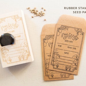 Seed Packet Stamp - Rubber Stamp - Seed Saving - Gardening - Gardening Gift - Homesteading