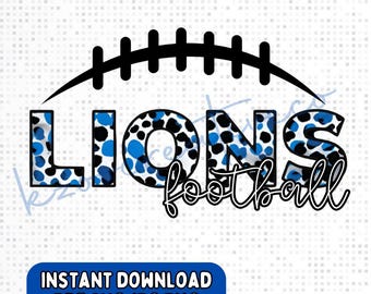 Lions Football - Detroit Inspired Digital Download for DIY Projects (svg, png, jpg, pdf)