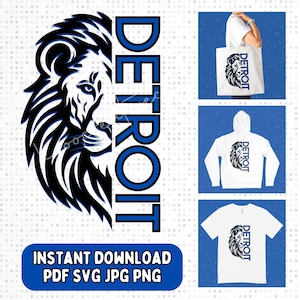 Arquivo digital de futebol de Detroit, Lions svg, Detroit png, PDF, JPG