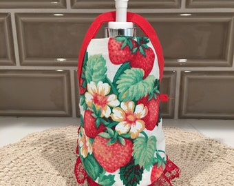 Soap bottle apron, soap dispenser apron, dish detergent apron, kitchen decor, bathroom decor, gift idea, reversible apron, VJT00XX