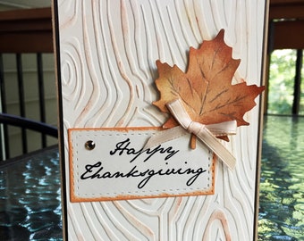 Happy Thanksgiving, Thanksgiving Card, handmade card, Fall card, holiday card, giving thanks, MADE TO ORDER