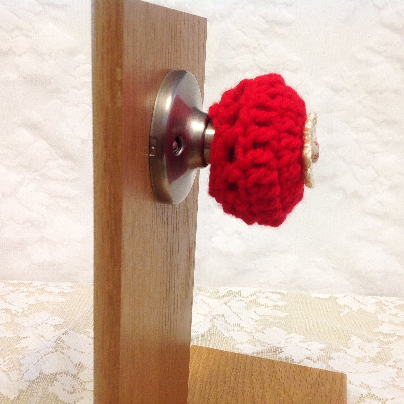 Door Knob Cover Crochet Door Knob Cover Baseball Decor Door Etsy