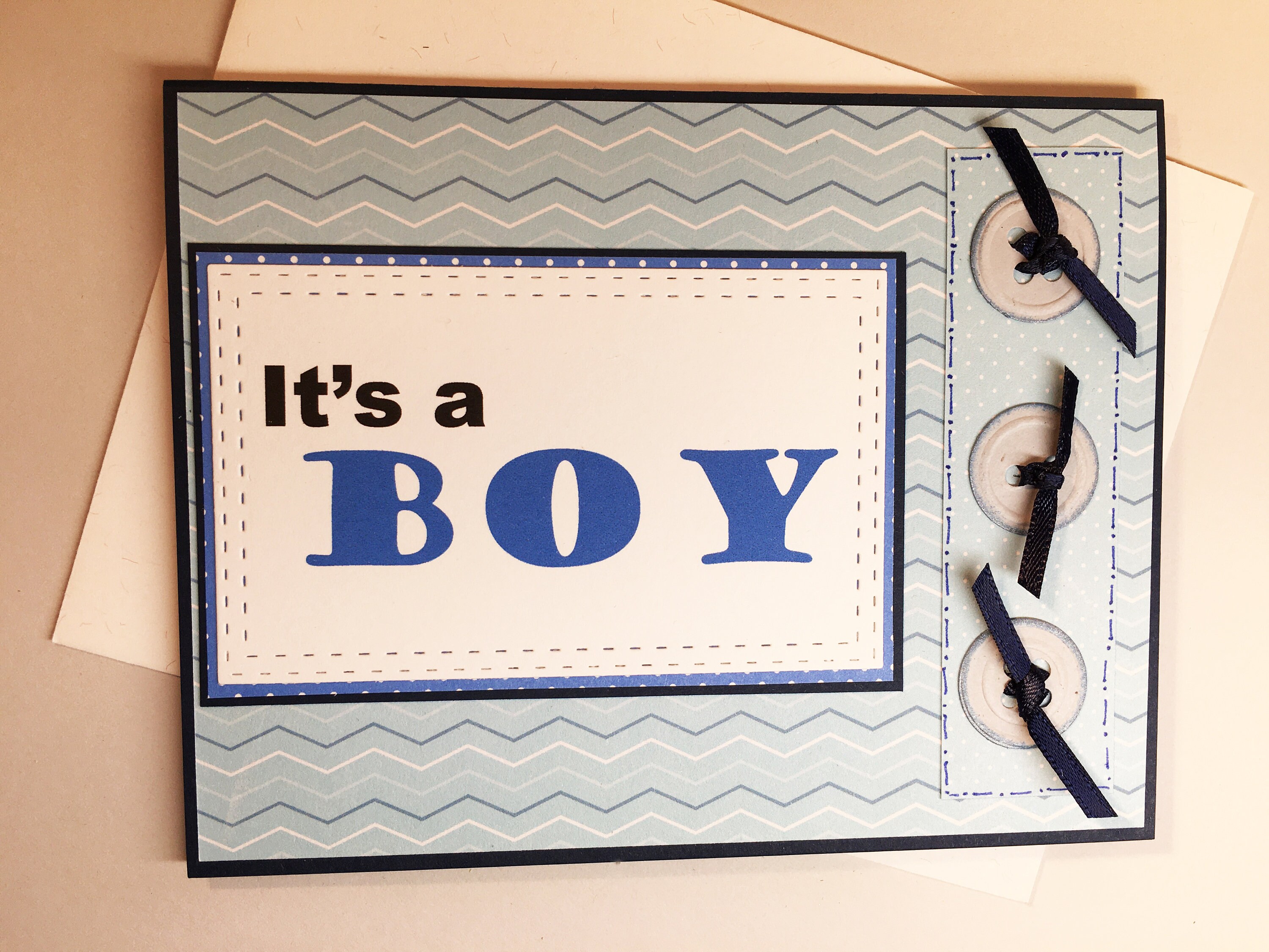 Baby Card Handmade Card Baby Boy Card Its a Boy Welcome - Etsy India