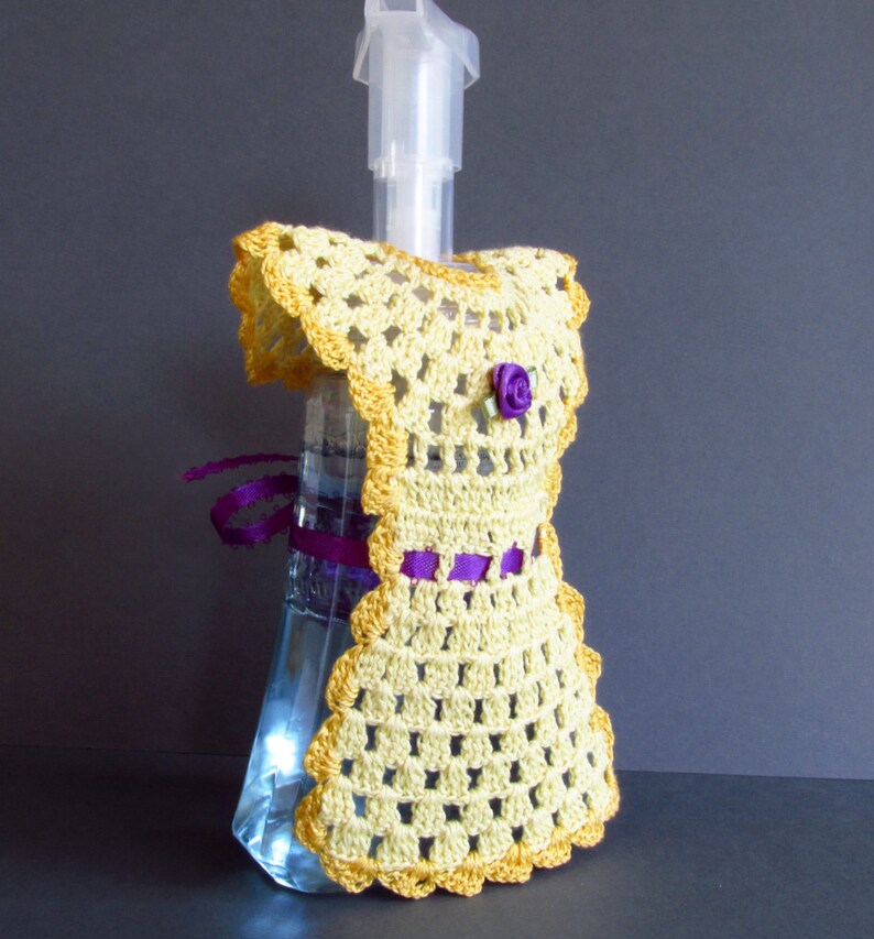 Crochet Soap Bottle Dress Soap Dispenser Dress Dish Etsy
