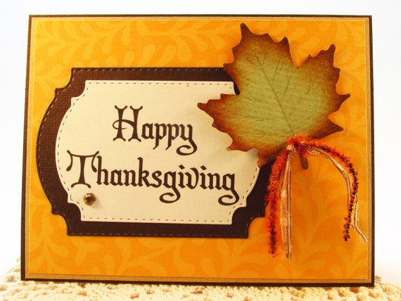 Thanksgiving Card Happy Thanksgiving Handmade Card Fall Etsy Il 570xN.1716706401 Swfw
