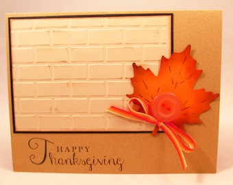 Happy Thanksgiving, Thanksgiving Card, handmade card, Fall card, holiday card, giving thanks, thankful, MADE TO ORDER