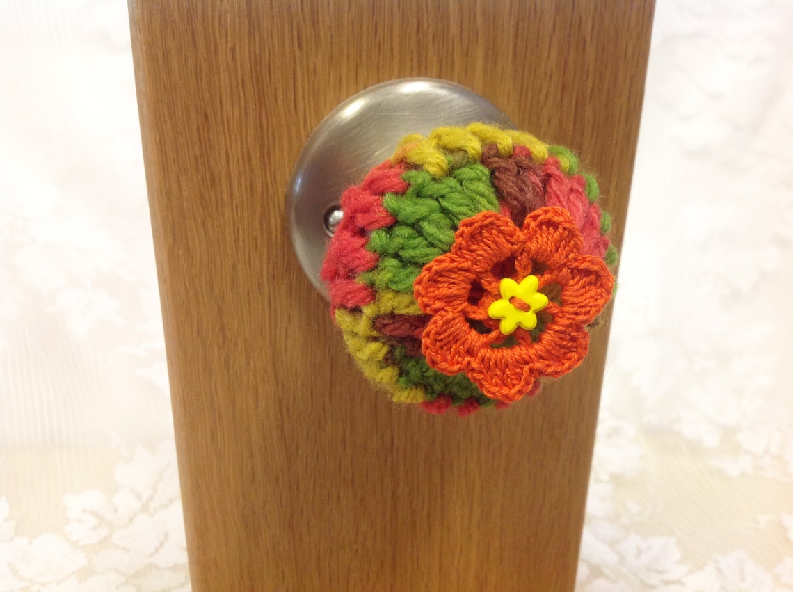 Door knob cover crochet door knob cover door decor Etsy