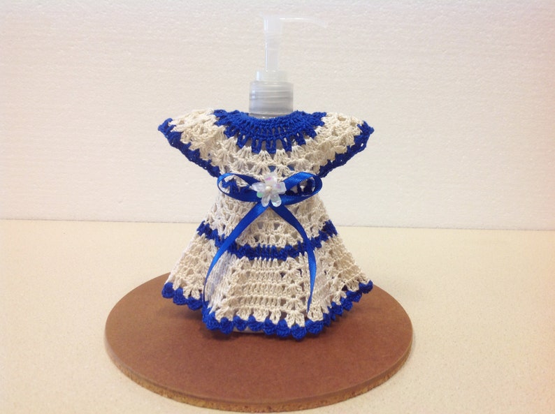 Crochet Soap Bottle Dress Soap Dispenser Dress Dish Etsy