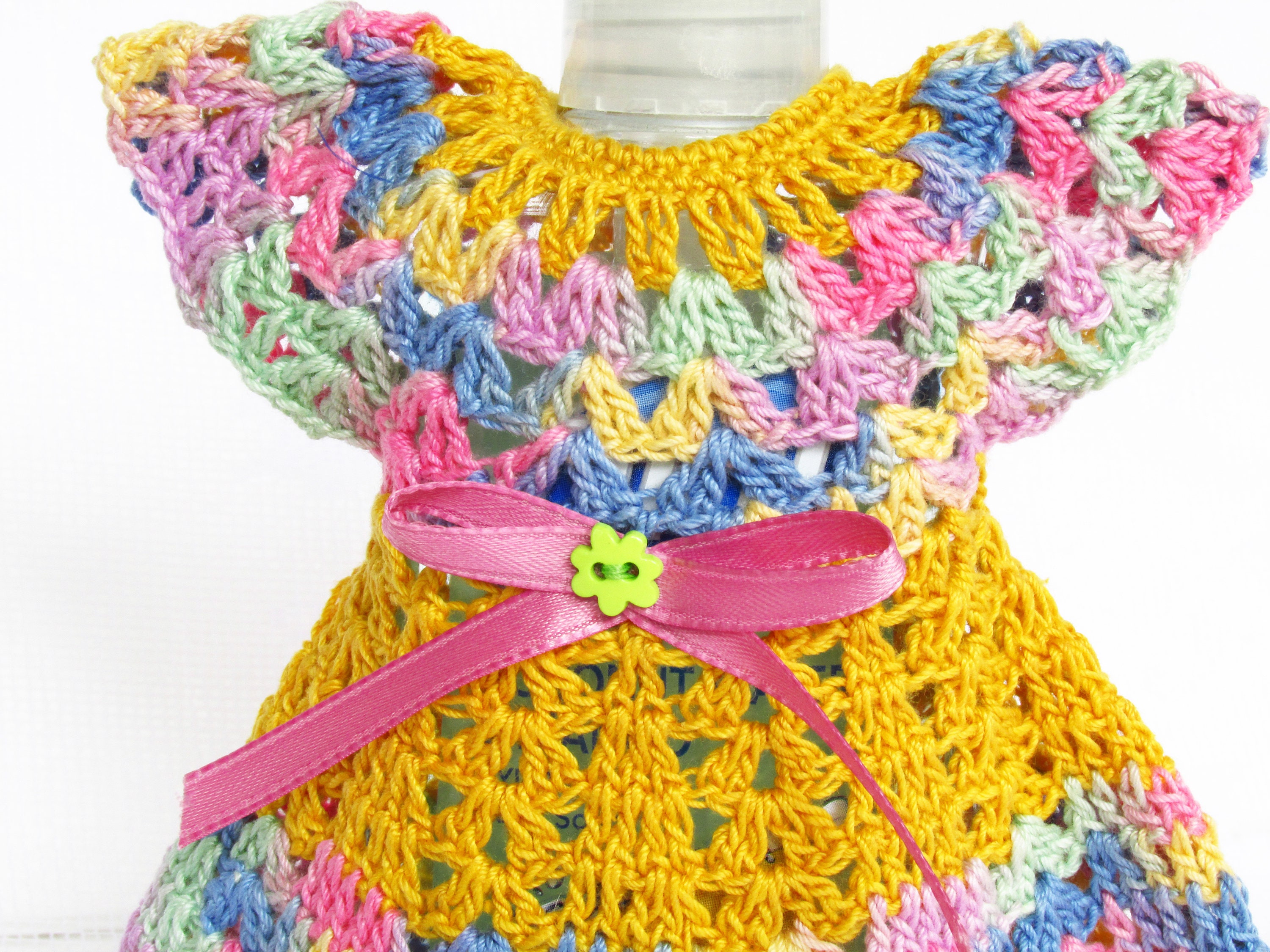 Crochet Soap Bottle Dress Soap Dispenser Dress Dish - Etsy