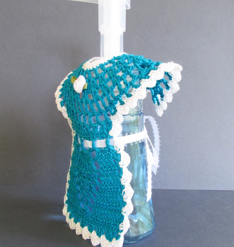 Crochet Soap Bottle Dress Soap Dispenser Dress Dish Etsy