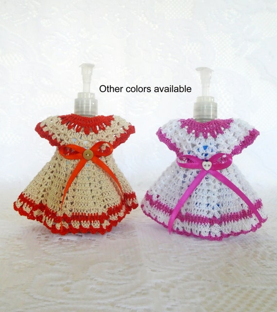 Crochet soap bottle dress soap dispenser dress dish Etsy