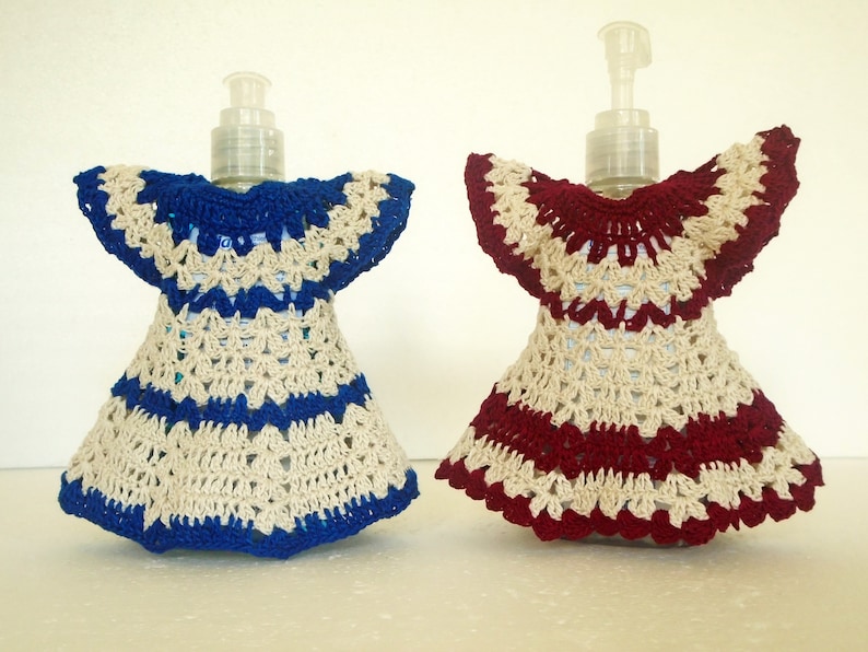 Crochet Soap Bottle Dress Soap Dispenser Dress Dish Etsy