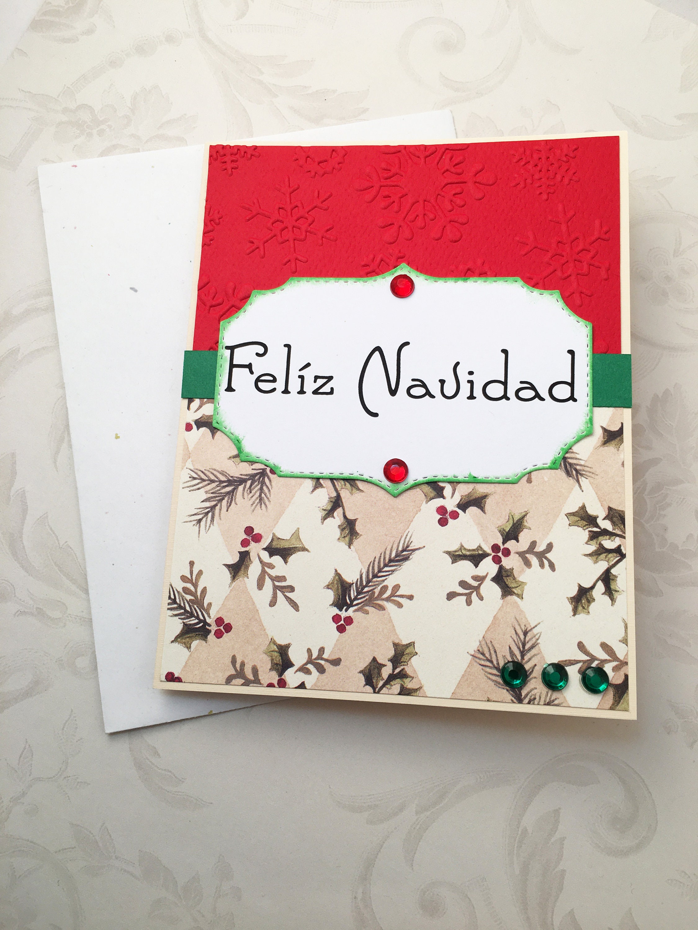 Christmas Card Feliz Navidad Spanish Christmas card Holiday Etsy
