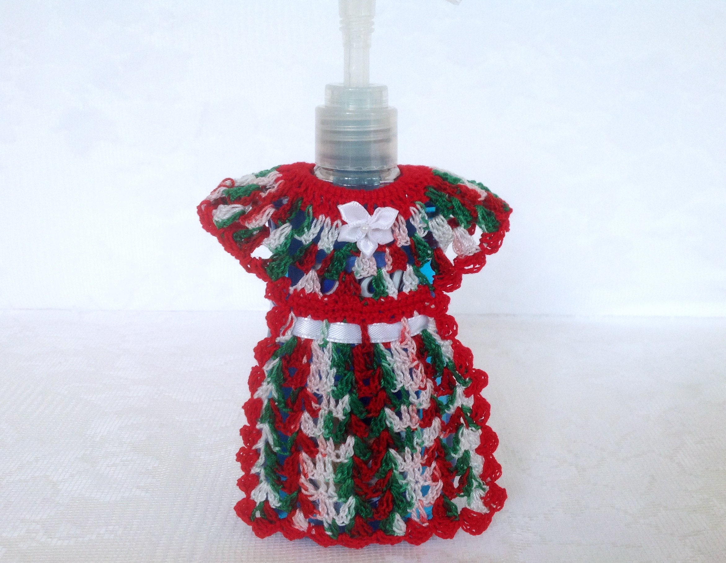 Crochet Soap Bottle Dress Soap Dispenser Dress Dish Etsy
