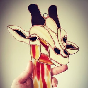 Stained Glass Giraffe Suncatcher