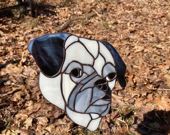Custom Drawn Stained Glass Pet Portrait