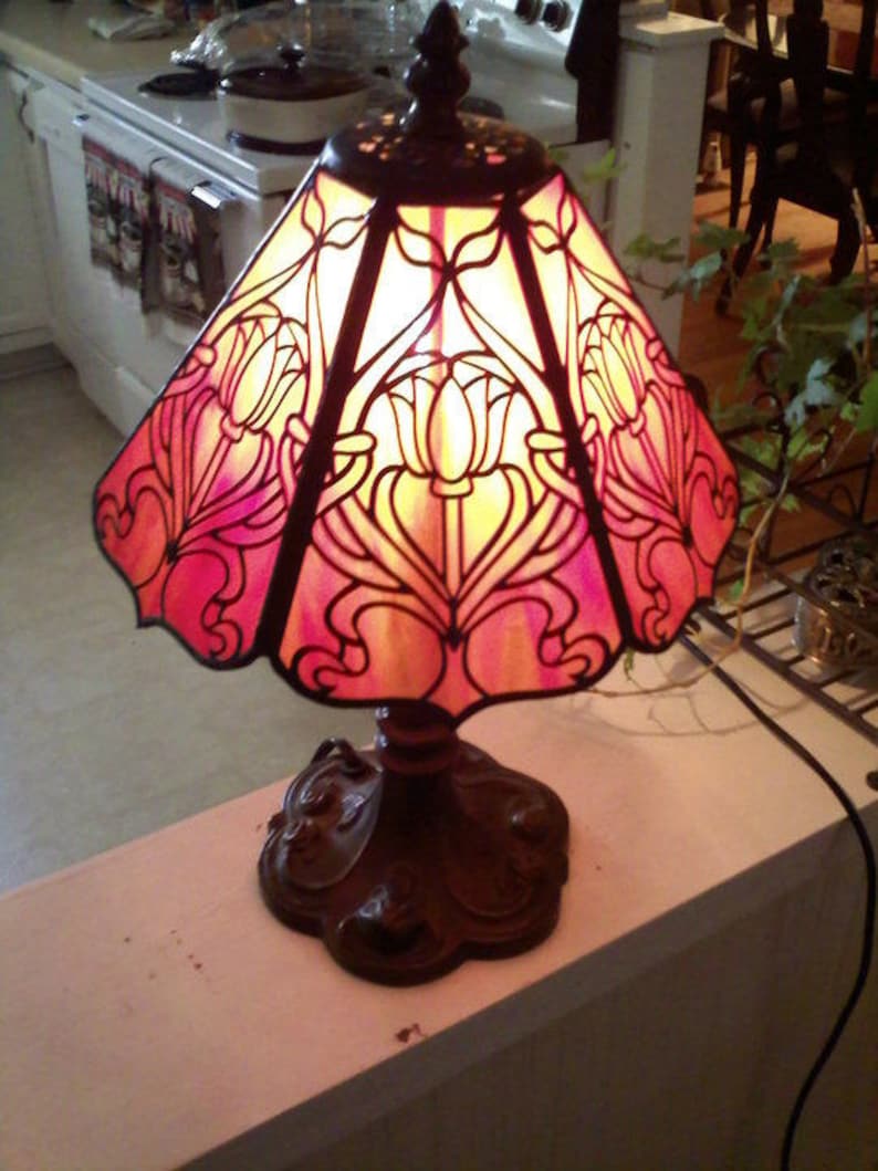 Stained Glass Lamp Etsy