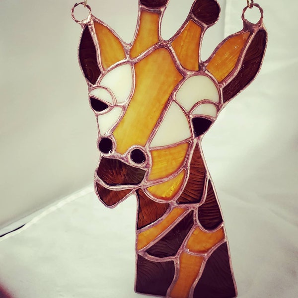 Stained Glass Giraffe Suncatcher