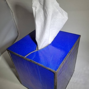 Solid Color Stained Glass Tissue Box Cover