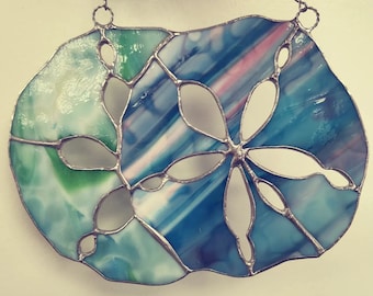 Stained Glass Sand Dollar Suncatcher