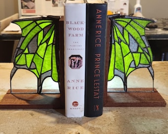Custom Made Stained Glass Book Ends