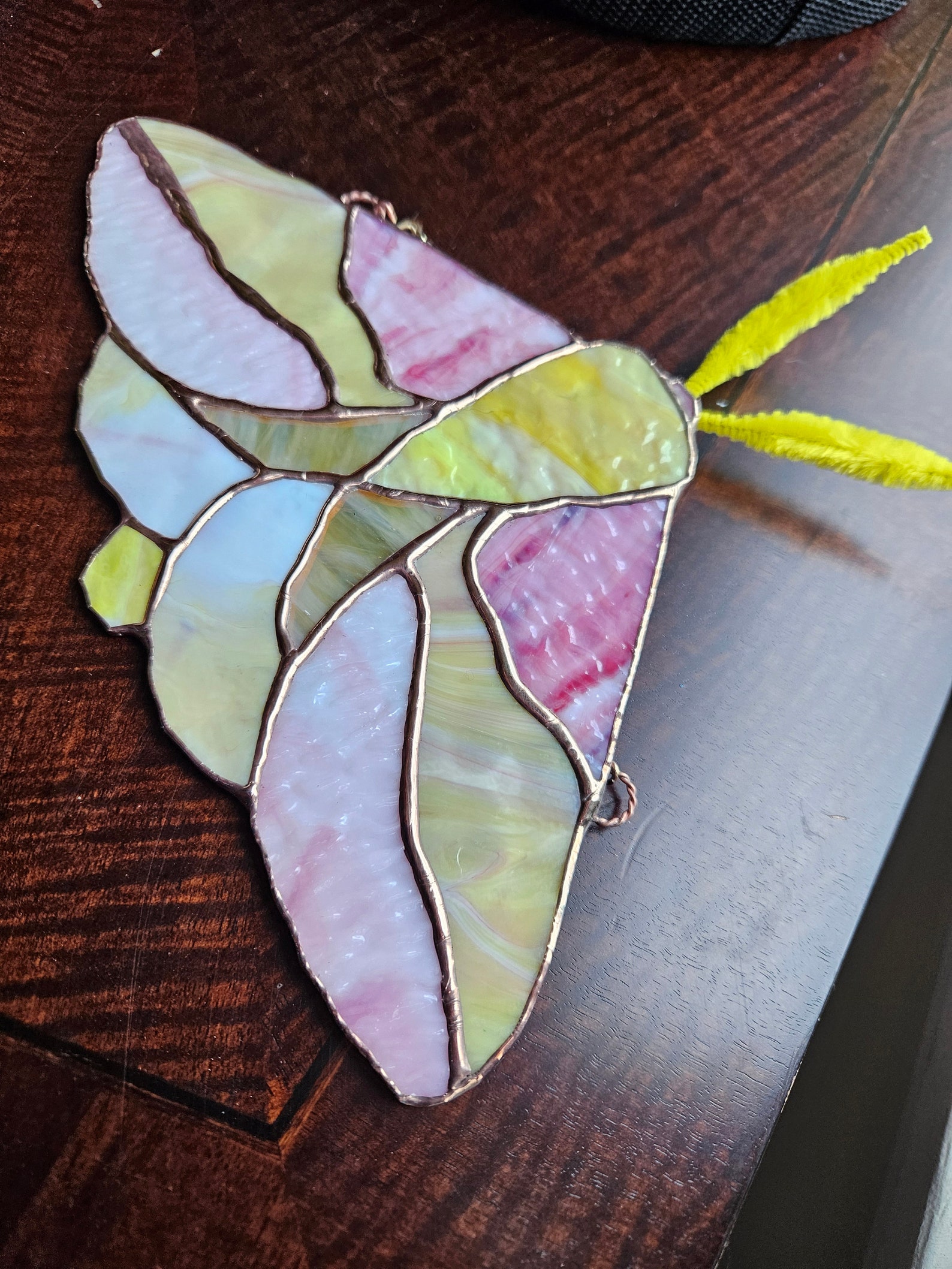 Stained Glass Rosy Maple Moth - Etsy