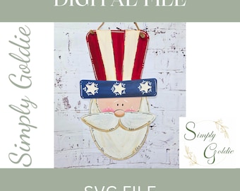 Uncle Sam DoorHanger SVG for laser cutting
