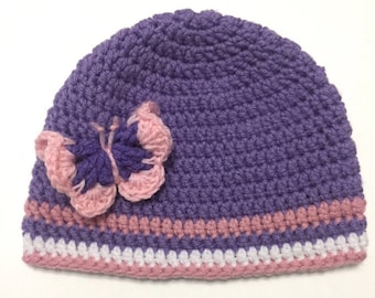 Inspired by the Caleb and Sophia Videos - Crochet Butterfly Topper for Pen, Sophia's Butterfly Hat