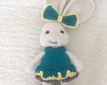 Pretty Rabbit - Stuffed Rabbit - Stuffed Animal - Stuffed Toy - Baby Gifts  - Stuffed Bunny - Crochet Rabbit - Gifts for Kids