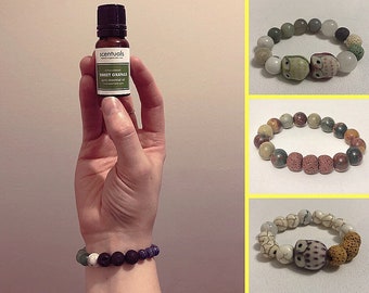 Lava Stone Essential Oil Bracelets - Lava Beads - Beaded Bracelets