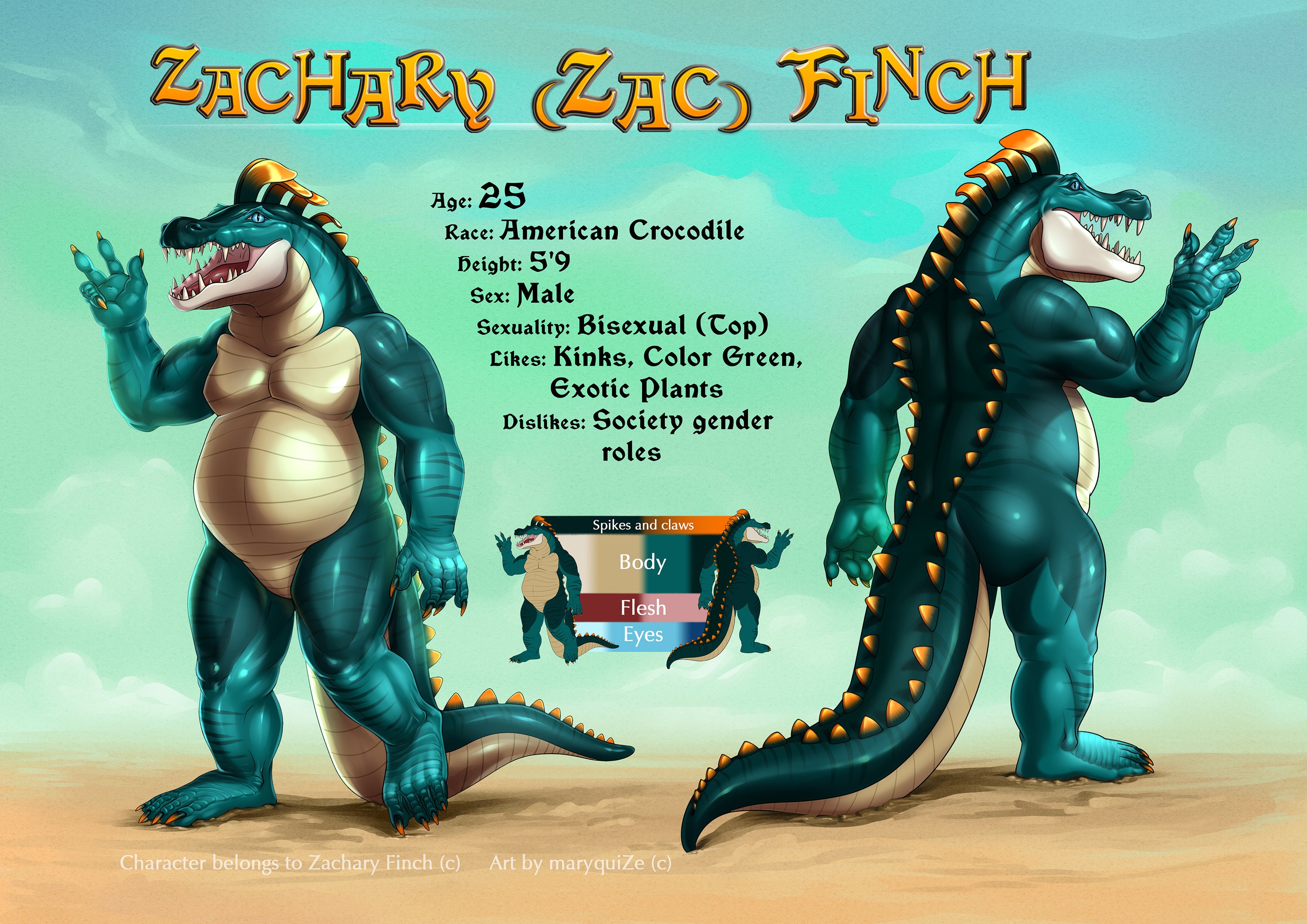 Furry Reference Sheet Commission. Realistic. | Etsy