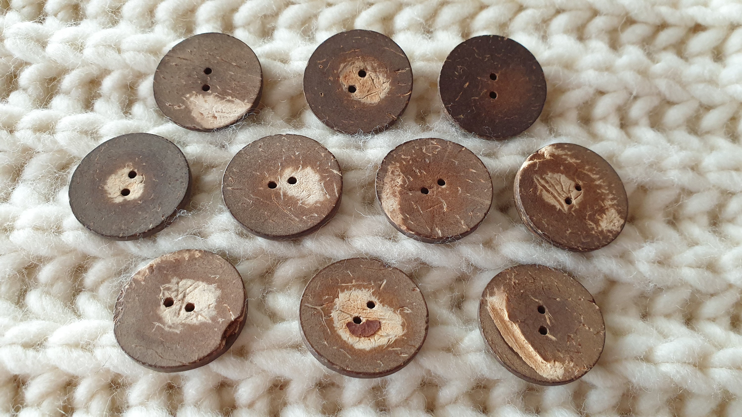 30mm 48L 1 & 2/10 Real Coconut Button LAST 41 PIECES - Etsy UK