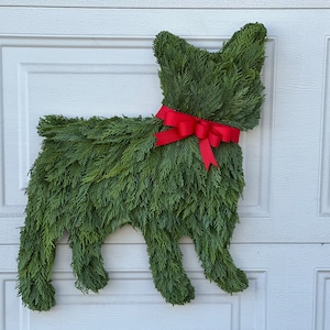 French Bulldog Holiday Door Wreath image 1