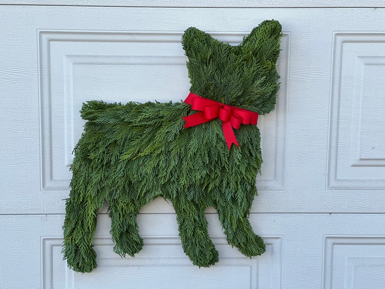 French Bulldog Holiday Door Wreath image 1