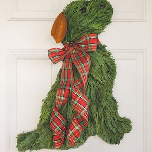 Dog lover fresh greenery holiday wreath