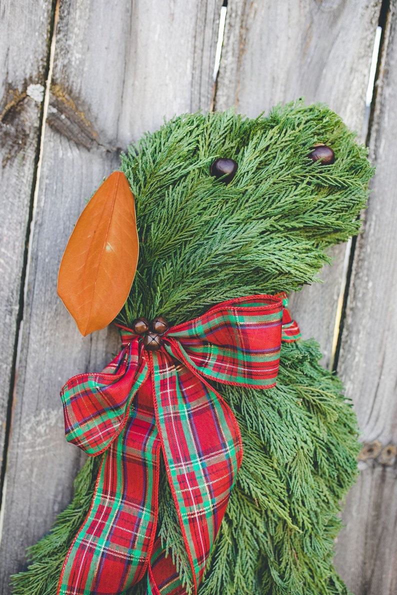 Puppy dog fresh greenery holiday wreath image 4