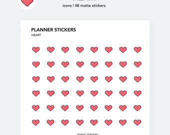 Heart Icon Sticker | Planner Sticker | Icon Sticker| Bullet Journal Sticker | Matte Stickers