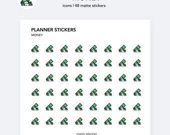 Money Icon Sticker | RV Icon Sticker | Planner Sticker | Icon Sticker| Bullet Journal Sticker | Matte Stickers