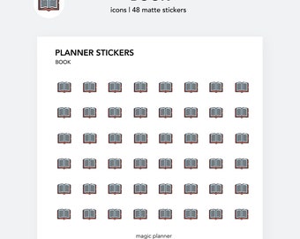 Book Icon Sticker | Planner Sticker | Icon Sticker| Bullet Journal Sticker | Matte Stickers