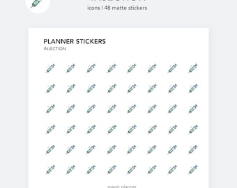 Injection Icon Sticker | Planner Sticker | Icon Sticker| Bullet Journal Sticker | Matte Stickers
