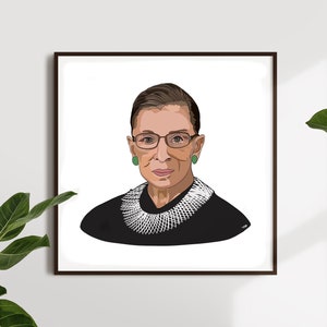 RBG Ruth Bader Ginsburg Print Wall Art Digital Download
