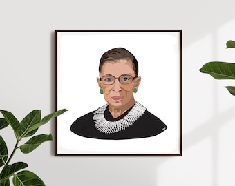RBG Ruth Bader Ginsburg Print Wall Art Digital Download
