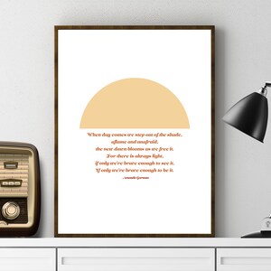 PRINTABLE The Hill We Climb Quote Amanda Gorman Inauguration Poem Digital Download 18 x 24 Poster