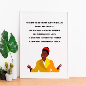 DRUCKBARE Amanda Gorman Inauguration Gedicht Rede 2021 Inaugural Joe Biden Poet Laureate Poem Kamala Harris Digital Download