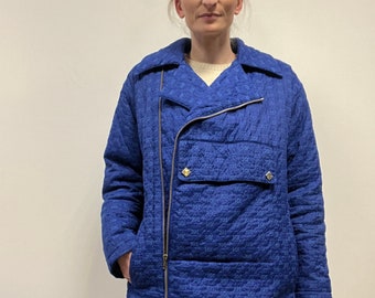 Nina Ricci blue jacket, NR logo embroidered