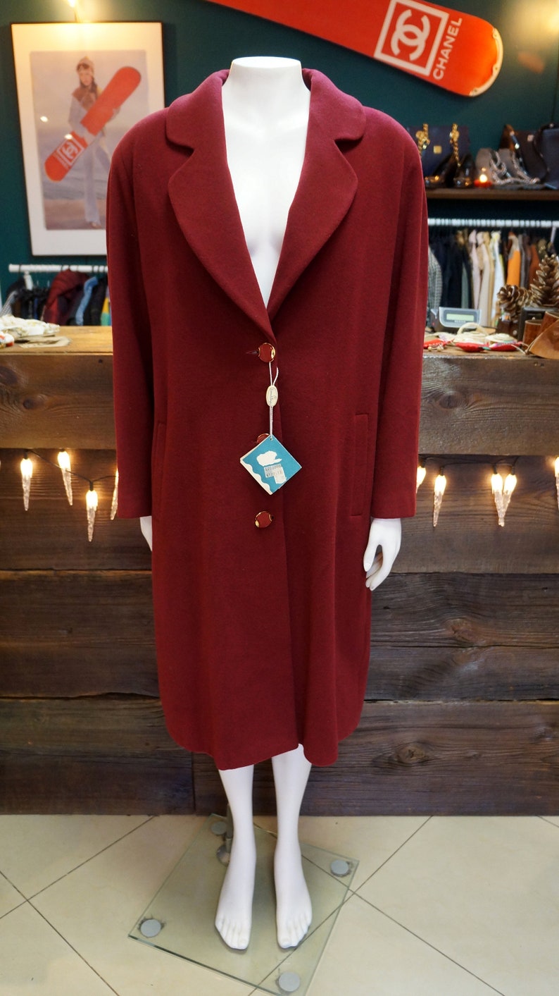 Allegri Lara vintage,wool coat,burgundy italia coat jacket Lara Allegri
